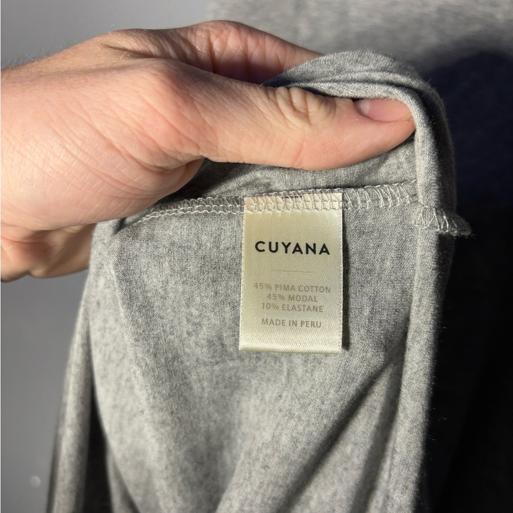 Cuyana Pima Cotton V-Neck Midi Dress Size XL - Picture 5 of 5